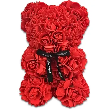 Gadget Zaparkorun Medvídek z růží v dárkovém balení - 25 cm