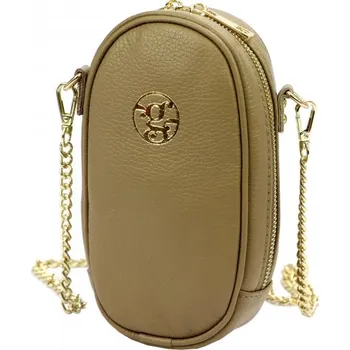 Kabelka Kožená kabelka Gregorio 1734 DOLLARO - tmavě béžová