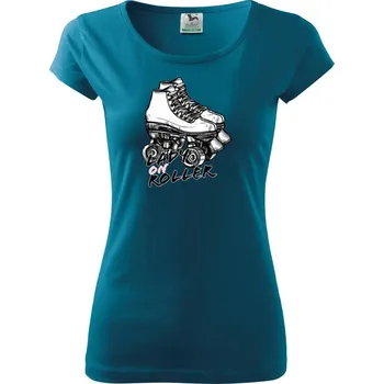 Dámské tričko Lady on roller - Dámské triko Pure - M ( Petrolejová )