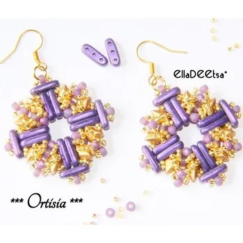 Korálek Náušnice Ortisia č. 1119 - stavebnice