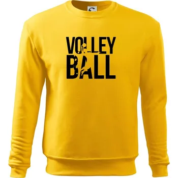 Pánská mikina Volleyball nápis - Mikina Essential pánská - S ( Žlutá )