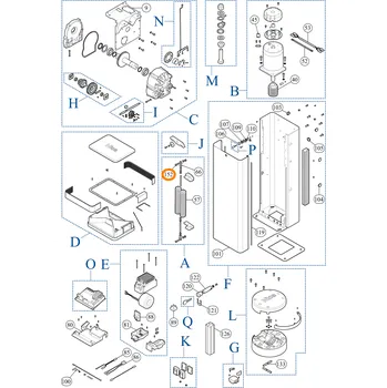 Pohon brány Nice V14X50B.5102 LBAR upevňovací šroub pružiny (R10)