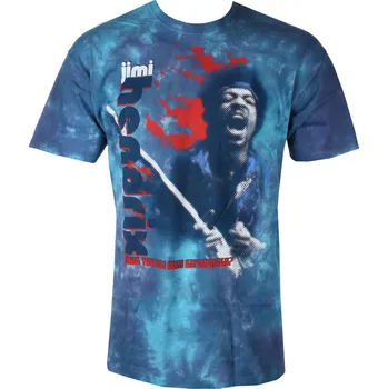 Pánské tričko Tričko metal pánské Jimi Hendrix - FIRE - LIQUID BLUE - 11974 - XXL