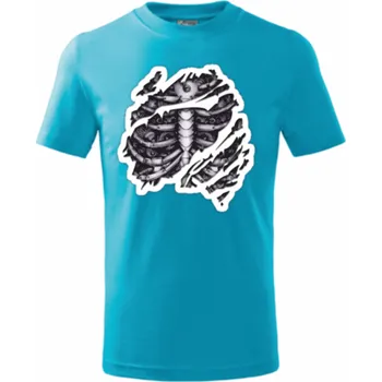 Pánské oblečení ON-DESIGN Tričko s TERMINÁTOREM Velikost: S, Barva: tyrkysová