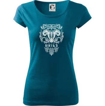 Dámské tričko Aries - vintage - Dámské triko Pure - 3XL ( Petrolejová )