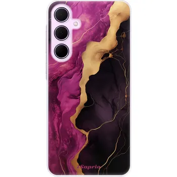 Pouzdro na mobilní telefon Odolné silikonové pouzdro iSaprio - Pink Black Marble - Samsung Galaxy A35 5G