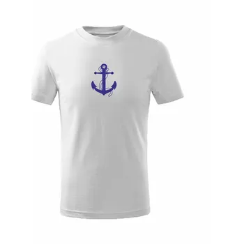 Chlapecké tričko ON-DESIGN Dětské tričko s KOTVOU Velikost: 134 cm/8 let, Barva: bílá