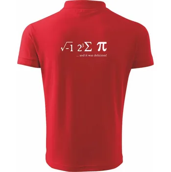 Pánská košile And it was delicious - Polokošile pánská Pique Polo 203 - 3XL ( Červená )