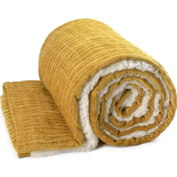 deka Hřejivá deka Lois curry žlutá 130x180