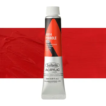 Vodová barva Akrylová barva Holbein Heavy Body - Pyrrole Red Balení: 20 ml