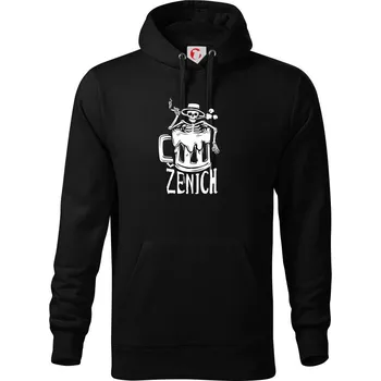 Pánská mikina Ženich kostra - Mikina pánská Cape s kapucí - 4XL ( Černá )