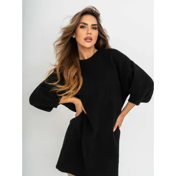 Dámský svetr Dámský prodloužený svetr SUK-DZ20-23 černý, VELIKOST UNI ( S, M , L )