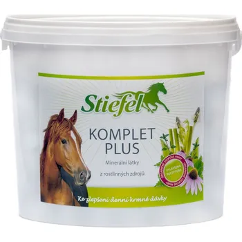 Krmivo pro koně Stiefel Complet plus, kompletní minerální krmení s vitamíny na bylinné bázi, kyblík 2,5 kg