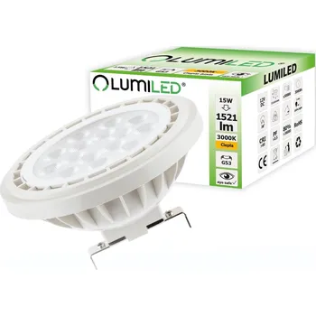 Žárovka LED žárovka G53 AR111 15W = 100W 1521lm 3000K Warm 38° 12V LUMILED