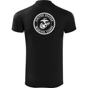 Pánská košile United States Marine Corps erb - Polokošile Victory sportovní (dresovina) - 3XL ( Černá )