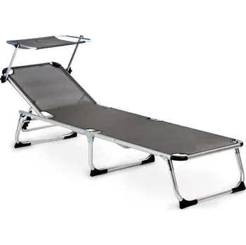 Zahradní lehátko Garden King zahradní lehátko se stříškou šedé