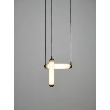 Brokis Závěsné svítidlo Puro Solo Horizontal 400, PC1156 Barva skla: Triplex opál, Povrchová úprava baldachýnu: sklo - bílý, Barva montury: kov - bílý matný komaxit