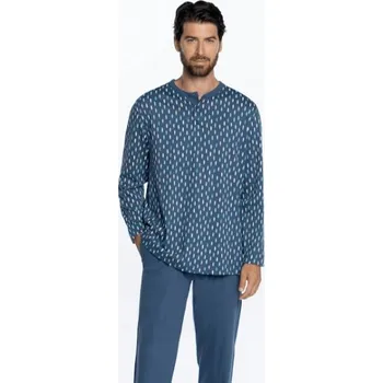 Pánské oblečení Soft Cotton GUASCH Pánské pyžamo MIGUEL L Modrá GUASCH Pánské pyžamo MIGUEL L Modrá - 8431204666075