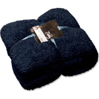 deka Heboučká deka Teddy tmavě modrá modrá 150x200