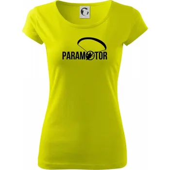 Paramotor nápis - Dámské triko Pure - S ( Limetková )