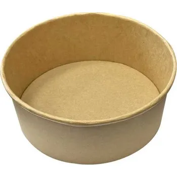 Party nádobí Miska papírová kulatá 1300 ml na salát, kraft, 50 ks
