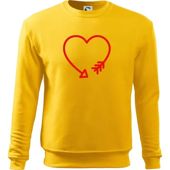 Pánská mikina Srdce šíp - Mikina Essential pánská - M ( Žlutá )