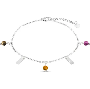 Řetízek biju Řetízek na nohu s barevnými korálky 2517-4