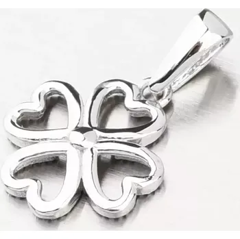 Přívěsek Přívěsek čtyřlístek bílé zlato 585 GCA13-002