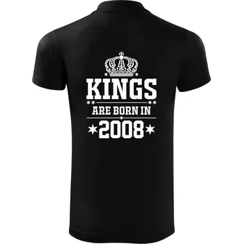 Pánská košile Kings are born in 2009 - Polokošile Victory sportovní (dresovina) - 3XL ( Černá )
