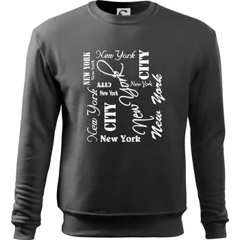 Chlapecké tričko New York City font - Mikina Essential dětská - 158 cm/12 let ( Tm. břidlice (šedozelená) )