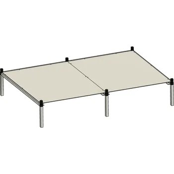 Dílenský regál Rack Aluhobby K1 - jedno patro pro dva boxy