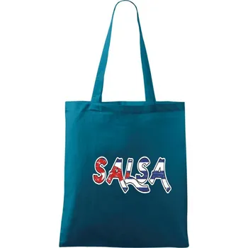 Salsa vlajka - Taška bavlněná - 42 x 38 cm ( Petrolejová )