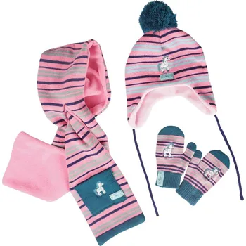 Jezdecké rukavice Horka Dětská zimní souprava Jolly Barva: Růžová, Velikost: 4-10 roků