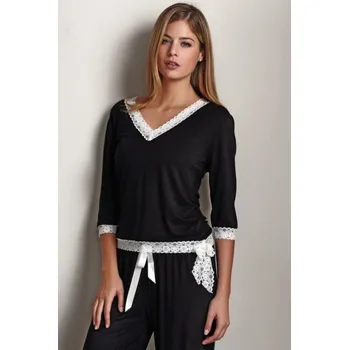Dámské pyžamo Soft Cotton Luisa Moretti Dámské bambusové pyžamo ROZALIE XL Krémová - 8680404145730