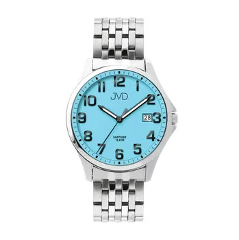 Hodinky JVD Pánské ocelové vodotěsné hodinky s modrým číselníkem hodinky JVD JE612.5 (JVD Pánské ocelové vodotěsné hodinky s modrým číselníkem hodinky JVD JE612.5)