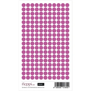 samolepka Fleppi Color coding kolekce | fialovorůžová - kolečka