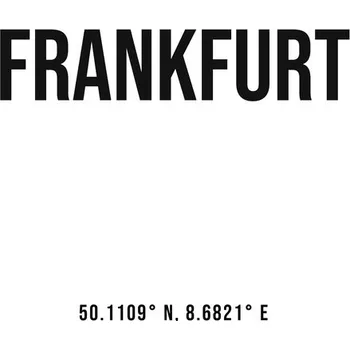Plakát Plakát, Obraz - Frankfurt simple coordinates, Finlay & Noa