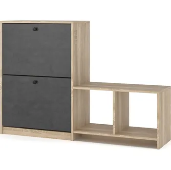 Botník Botník PIZZO výklopný dvoudveřový široký dub sonoma