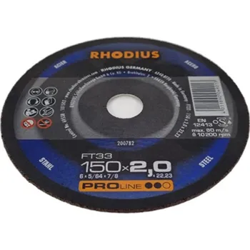Řezný kotouč ROTTLUFF Kotouč řezný 150x2,0x22,23 mm rovný na ocel RHODIUS