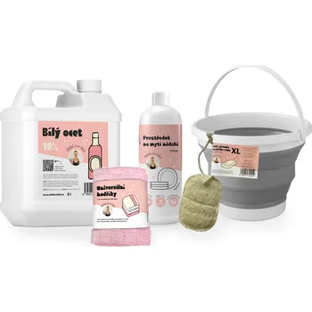 Úklid pro klid Balíček na mytí oken okna bez šmouh šedý kyblík