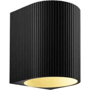 Nástěnné svítidlo Wever & Ducré Luxusní nástěnné svítidlo Trace Wall 1.0 Teplota chromatičnosti: 2700 Kelvinů, Barva vnější / barva vnitřní: Černá / Šampaňská 333164CH3 Luxusní nástěnné svítidlo Trace Wall 1.0