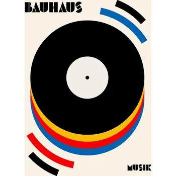 Plakát Plakát, Obraz - Bauhaus Musik Retro Illustration, Retrodrome