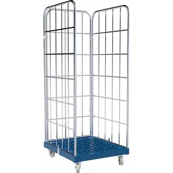 Rollkontejner "rollainer", třistranný, bez polic, š x h x v: 724x815x1830 mm.