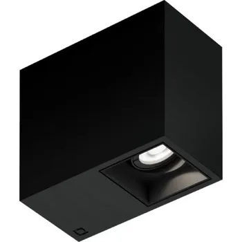 Wever & Ducré Kvádrové stropní svítidlo v jednoduchém designu Plano Petit Ceiling 1.0 Barva: Černá, Teplota chromatičnosti: 2700 Kelvinů, Úhel vyzařování: 15° 162544B3 Kvádrové stropní svítidlo v jednoduchém designu Plano Petit Ceiling 1.0
