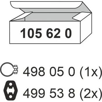 Výfukový systém Montážní sada, tlumič výfuku ERNST 105620