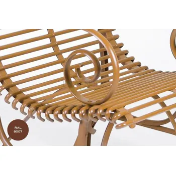 Zahradní lavice Kovová lavice Arras B2 Barva: Fawn Brown - RAL 8007, Galvanizace: Nic