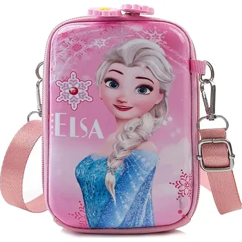 Frozen (Ledové království) Crossbody dívčí kabelka s dvěma zipy na motivy pohádky "Frozen" Barva: růžová 4