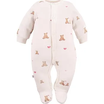 Kojenecký overall Eevi Overal Hearts&Bears ecru - 68