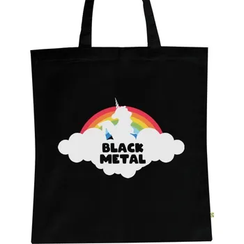 Pánské oblečení BIO plátěná taška s potiskem Black metal
