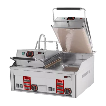 Kuchyňský gril Steak gril elektrický s digitálním časovačem a dvěmi vrchními kontaktními deskami 65x48 stolní | REDFOX - FTHC 60 ED + 2x KD 30 T - Doprodej